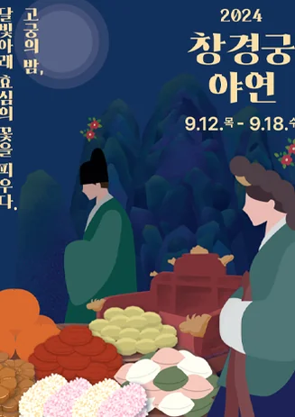 The vibrant colors of the dancers' robes contrasting against the night sky - Royal Filial Piety Reimagined: The 2026 Changgyeonggung Yayeon Night Banquet