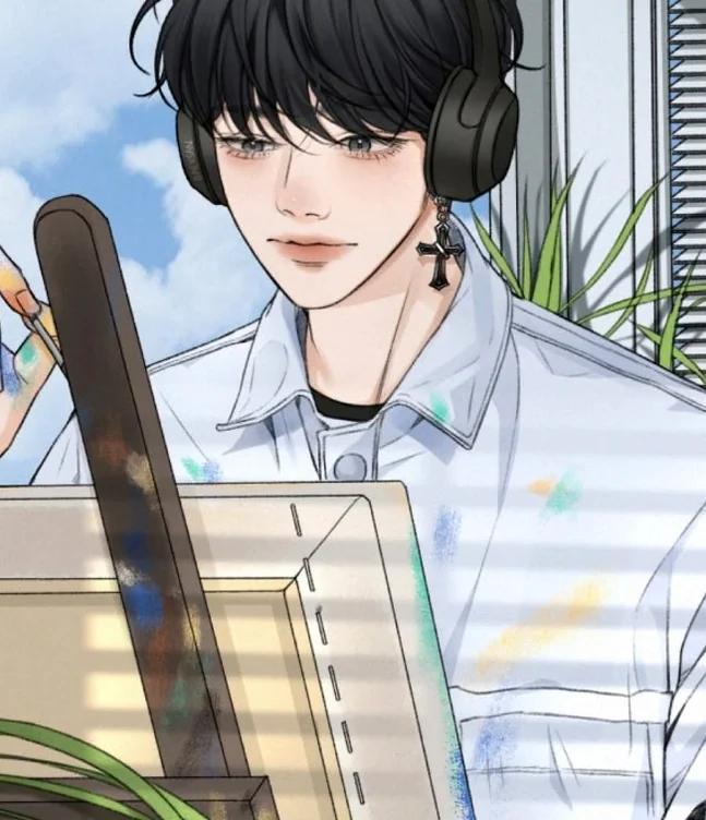 A young male creator with headphones deeply immersed in his painting, symbolizing the passion and focus of the artists behind the fair's masterpieces. - The Architectural Pulse of Creativity: K-Illustration Fair Magok 2026