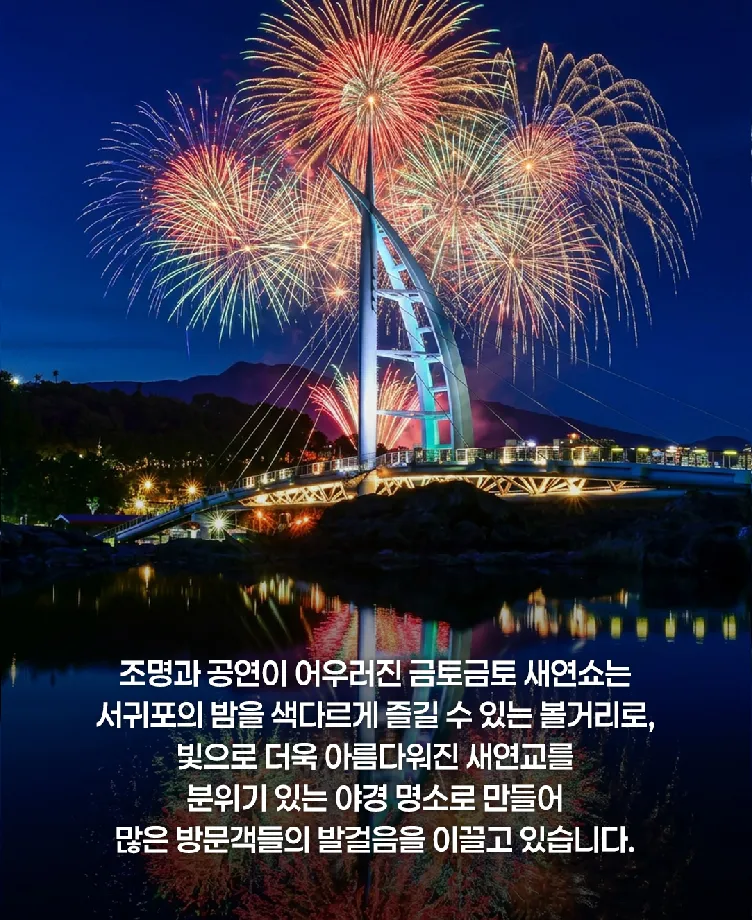 マーチングバンドが彩る「金土金土セヨンショー」の祝祭的で芸術的な雰囲気 - 西帰浦を象徴する光の彫刻、セヨンギョで迎える究極の週末：2026 金土金土セヨンショー