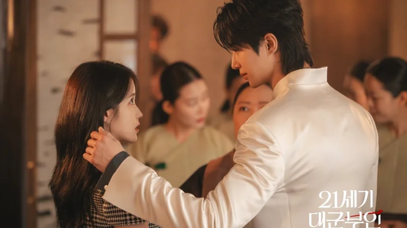 A high-definition official still captures a poignant emotional exchange between the leads in a setting that subtly blends traditional and modern aesthetics. - 21st Century Grand Prince's Lady: A Royal Romance Redefined (K-Drama Review)