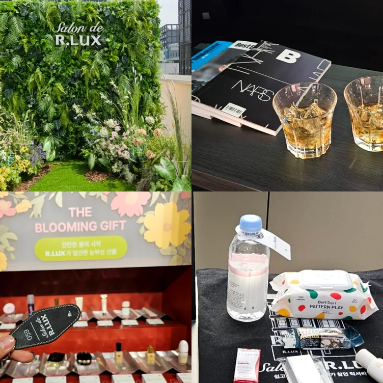 The iconic Salon de R.LUX green wall featuring the brand logo in a photogenic setting - Inside Salon de R.LUX: The Pinnacle of Seongsu-dong's Luxury Lifestyle Pop-up