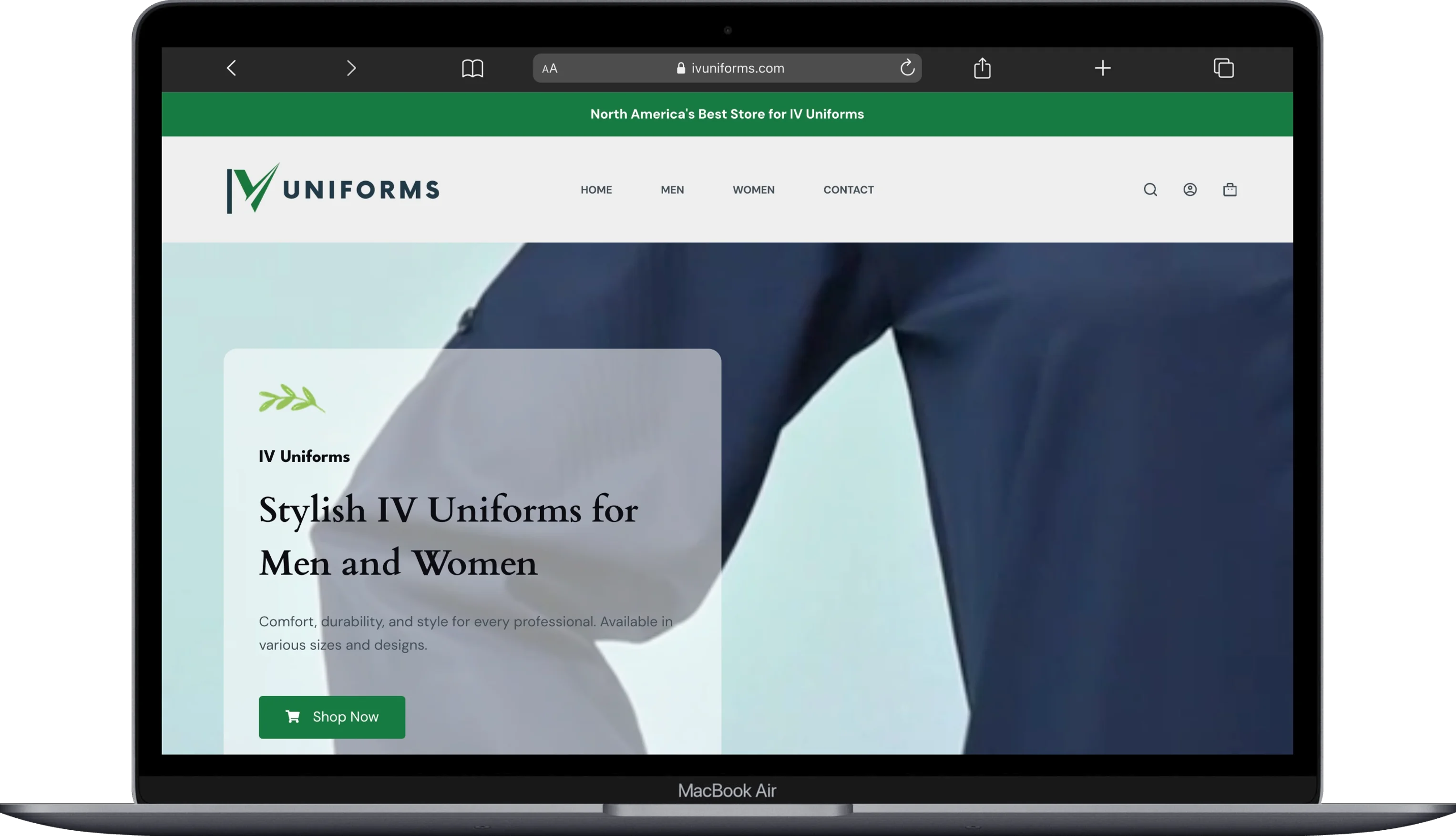 IV Uniforms Website E-commerce Preview