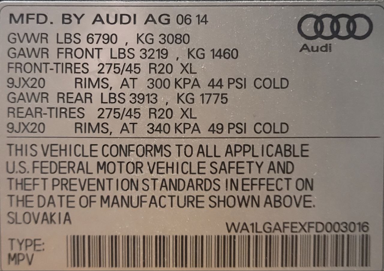 2015 AUDI Q7 — 2015 Q7 ...3016 grey photo 3