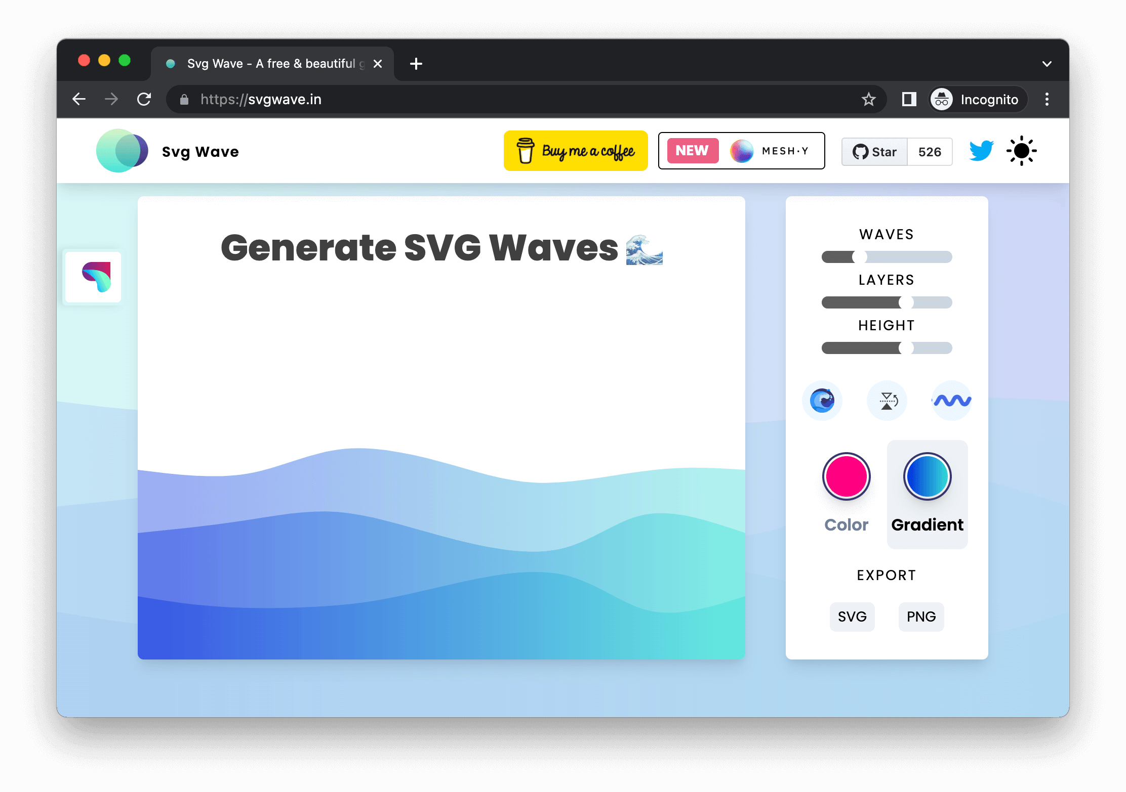 Svg Wave - A free & beautiful gradient SVG wave Generator