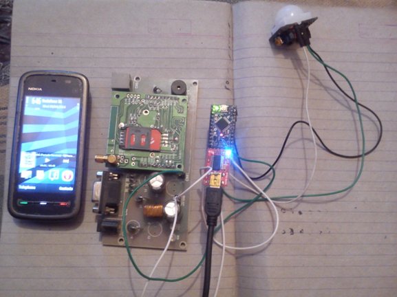 โปรเจกต์ ระบบความปลอดภัยที่ใช้ Arduino พร้อม GSM และ PIR Sensor
