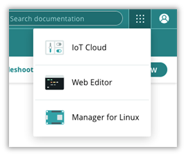 IoT Cloud and Web Editor selection