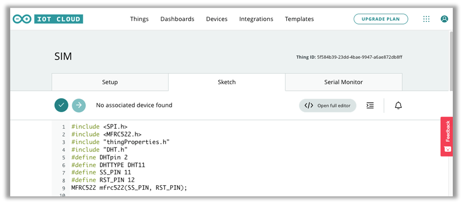 แท็บแก้ไขสเก็ตช์