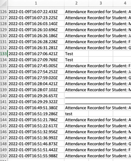CSV containing historical data received by email