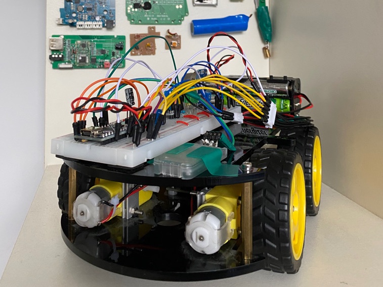 Robot Car - การเชื่อมต่อกับ Shift Register, Sensors และ App