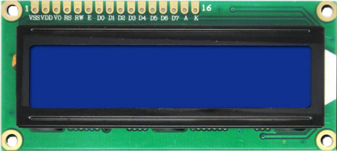 16x2 LCD front