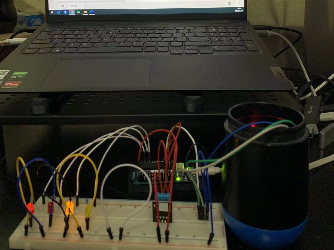 โปรเจกต์ การมอนิเตอร์ Temperature, humidity, และ water level
