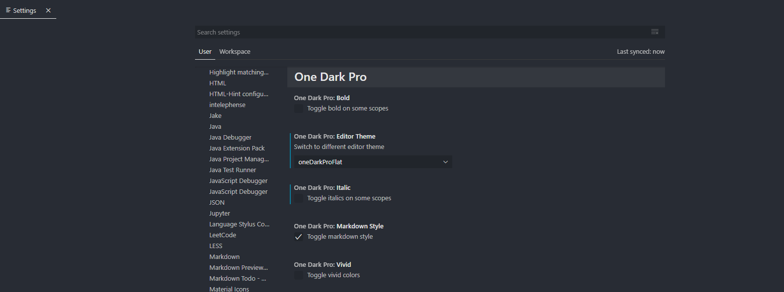 One Dark Pro Visual Studio Marketplace - dark roblox studio theme
