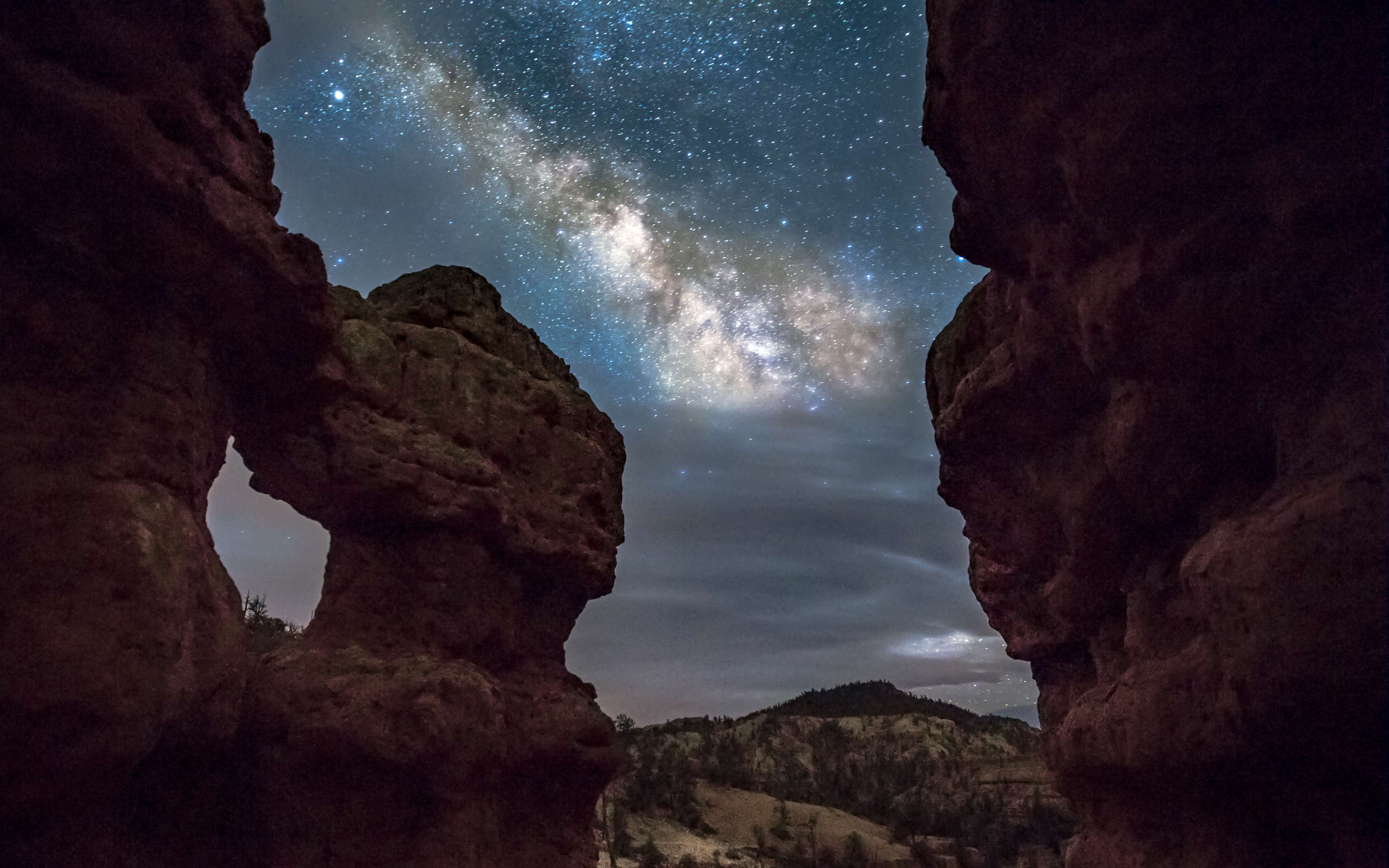 milky way on the rocks
