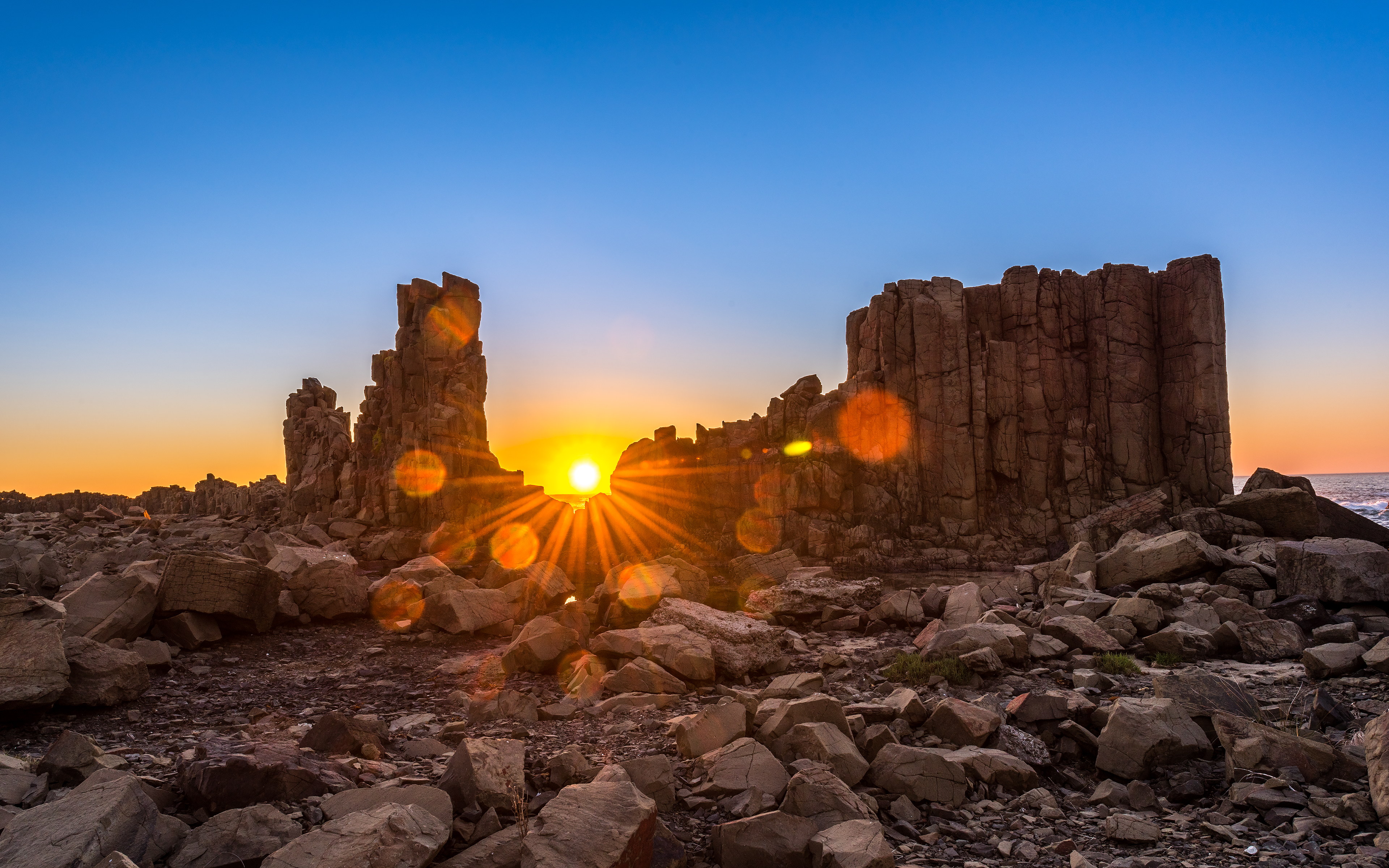 sunrise over bombo headland