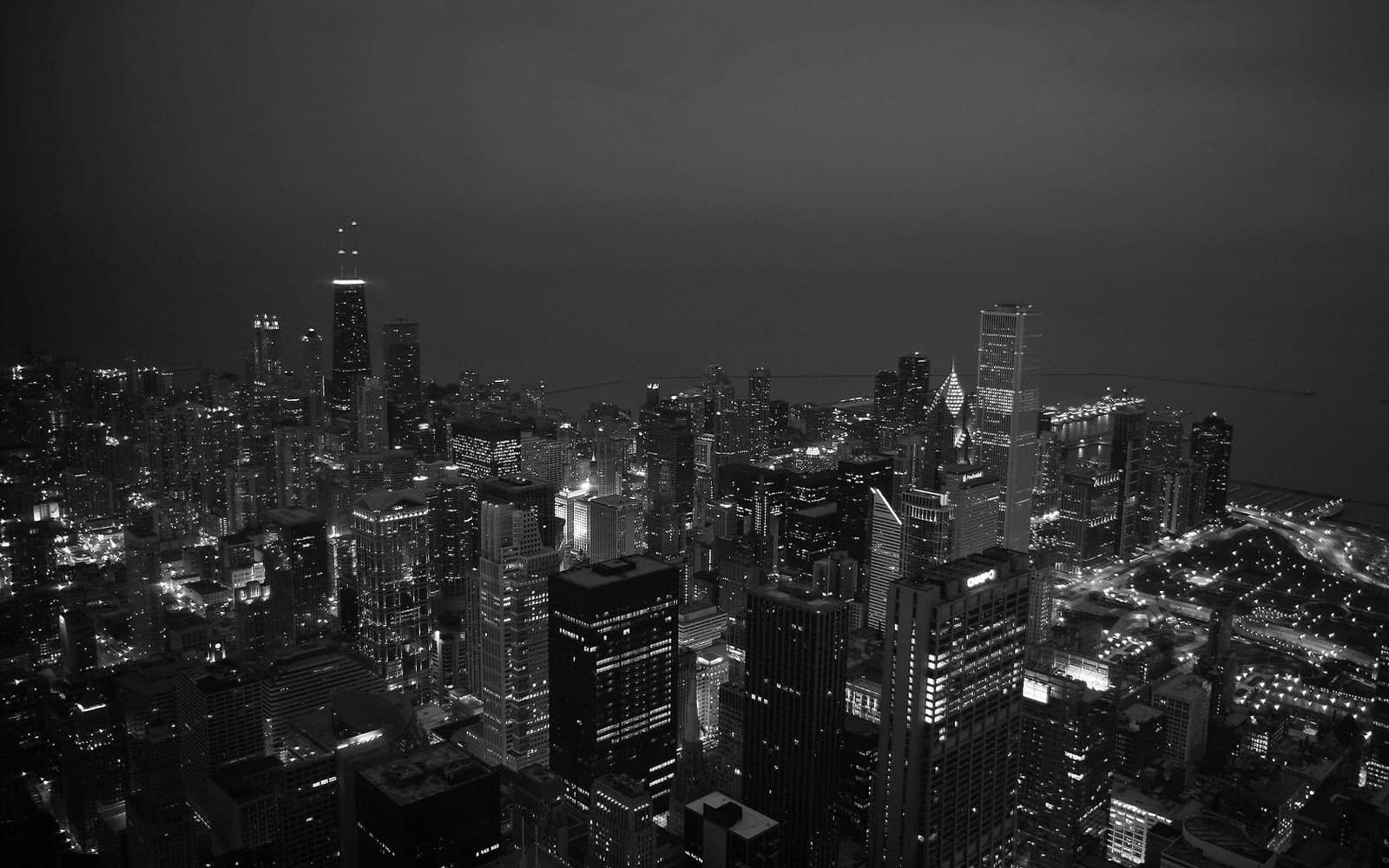 芝加哥的夜景高清壁纸