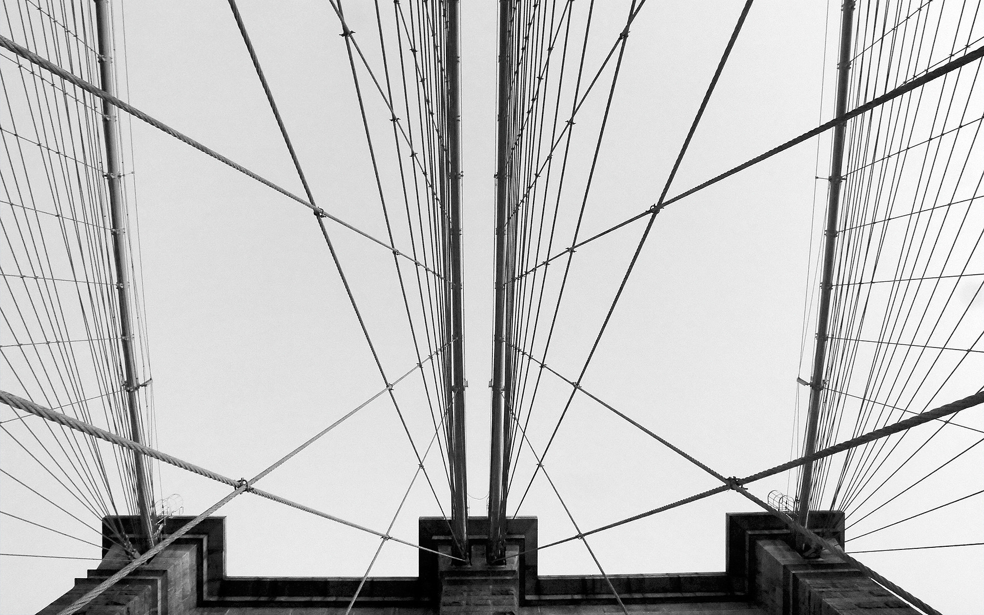 布鲁克林大桥的拉索高清壁纸