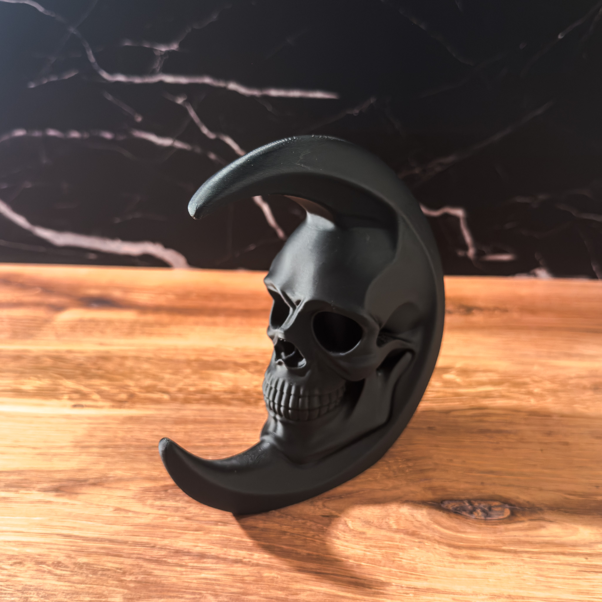 Skull Moon Bookend