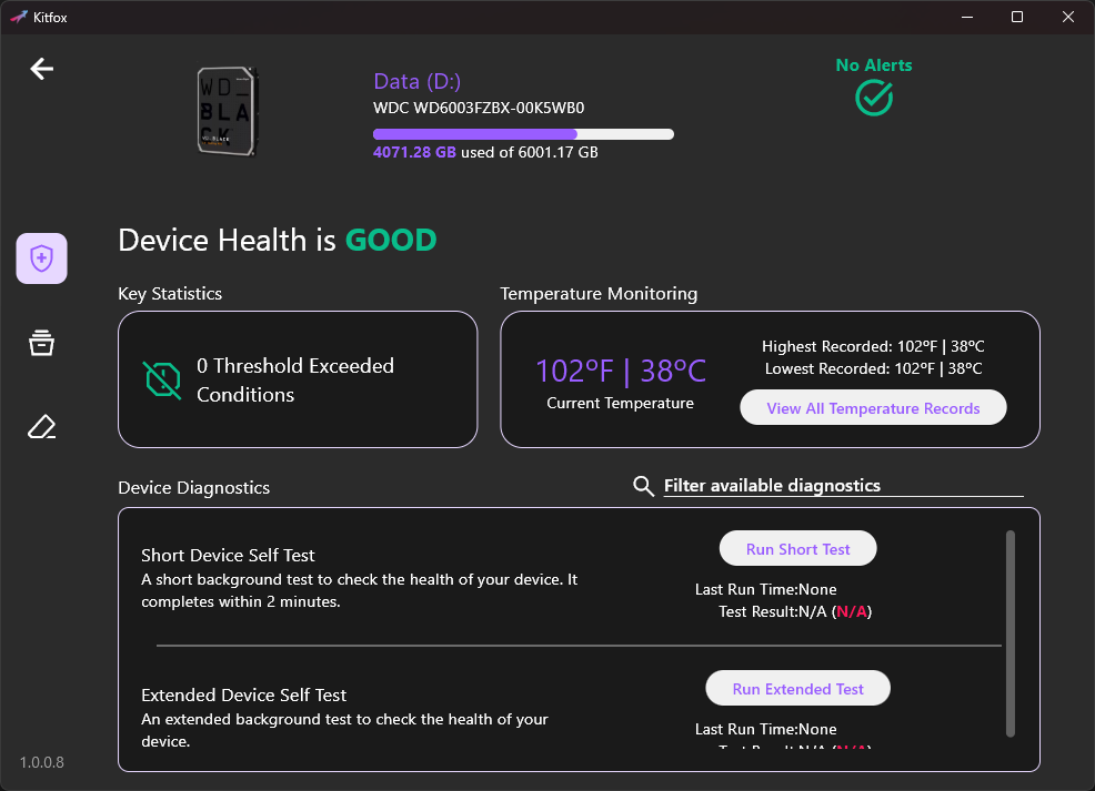 Western Digital Kitfox screenshot