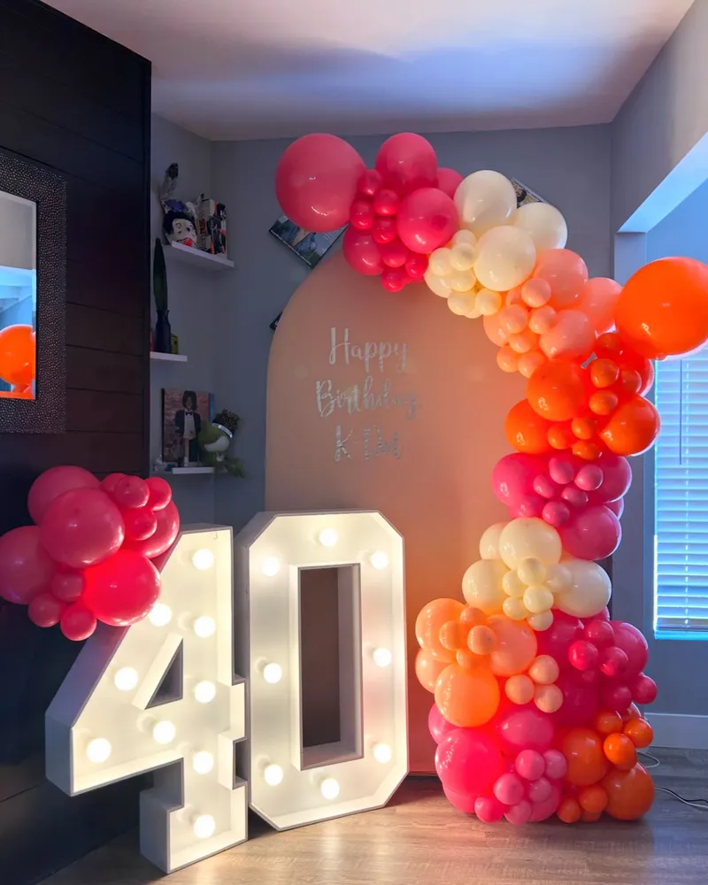 40th birthday setup