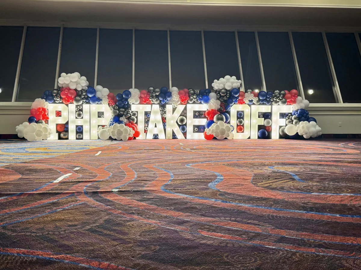 Colorful birthday party balloon decorations