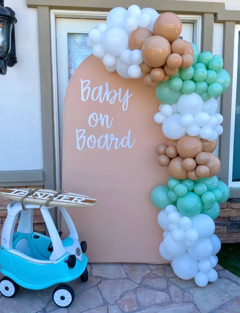 Rainbow balloon arch rental at Las Vegas event