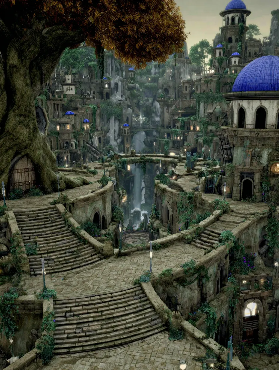 Verdelune Tier - Once a capital of celestial diplomacy. Now a sanctuary of whispered knowledge.