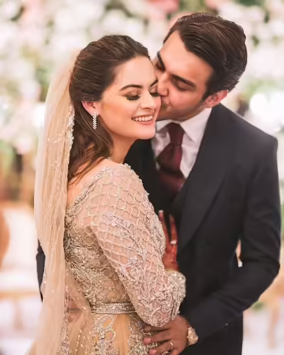 Minal Khan Walima Pictures With Her Husband Ahsan Mohsin Ikram