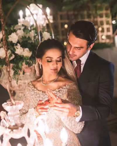 Minal Khan Walima Pictures With Her Husband Ahsan Mohsin Ikram