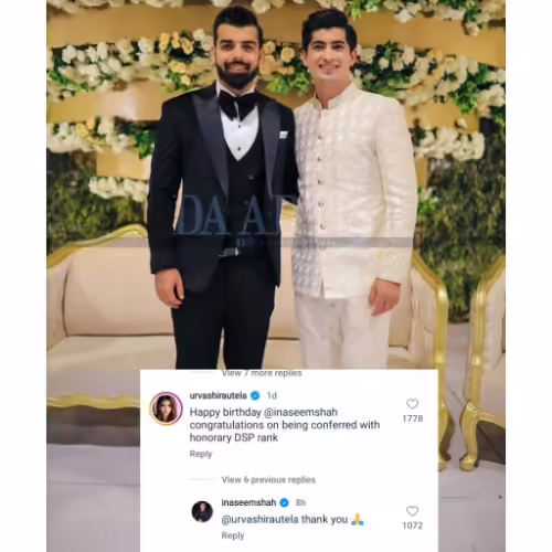 Bollywood diva Urvashi Rautela sends birthday love to Pakistani cricketer Naseem Shah