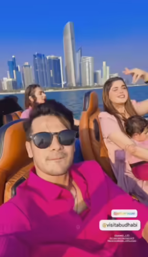 Kanwal & Zulqarnain's Jet Car Experience In Abu Dhabi
