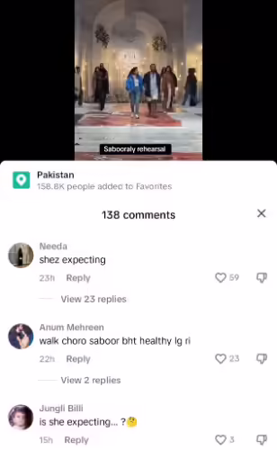 Saboor Aly's Recent BCW Appearance Sparks Pregnancy Rumors