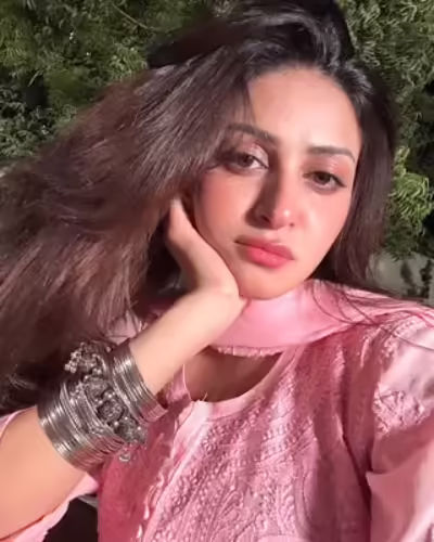 Anmol Baloch Captivates in Elegant Black Top and Shaneel Pajama Ensemble