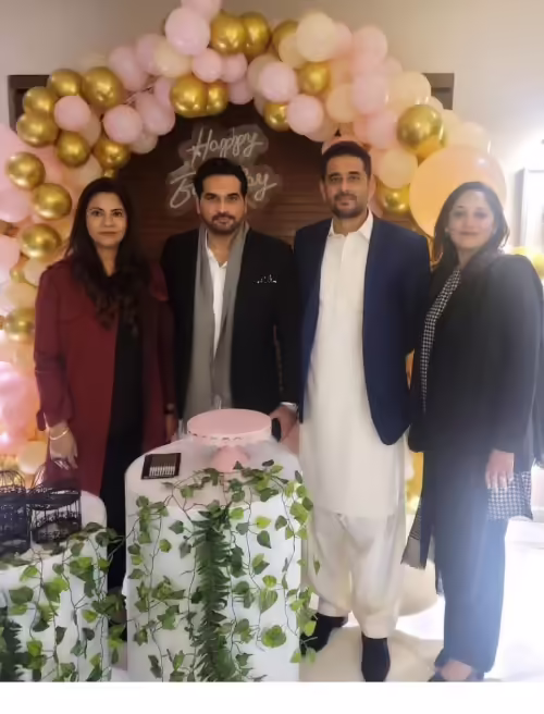Humayun Saeed celebrates birthday of his wife Samina Humayun