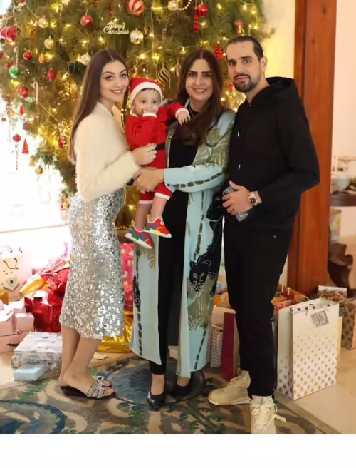 Neha Rajpoot and Salman Taseer are celebrating Christmas with their son