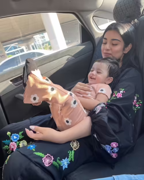 Sarah Khan holidays with hubby Falak Shabir and daughter Alyana in Dubai; see pics