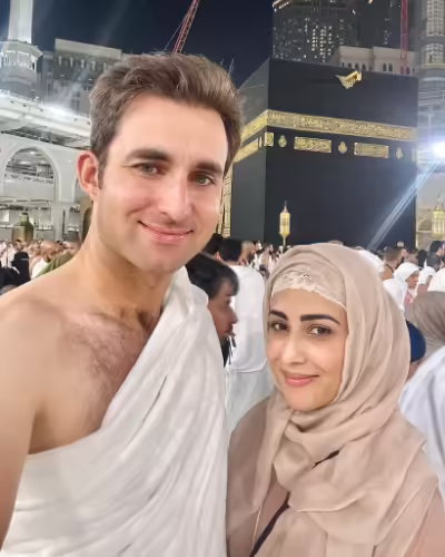 Ushna Shah-Hamza Amin First Umrah Trip Post Marriage