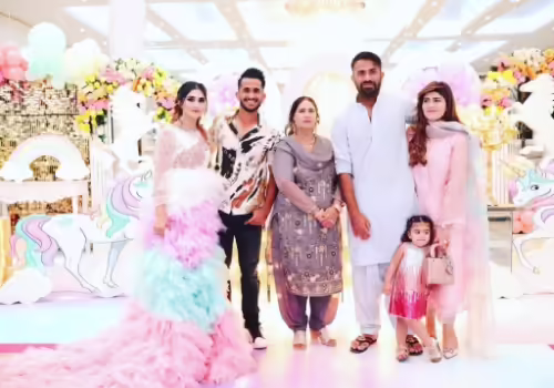 Famous Cricketers And Their Families At Hassan Ali's Daughter's Birthday