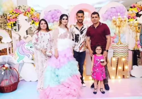 Famous Cricketers And Their Families At Hassan Ali's Daughter's Birthday
