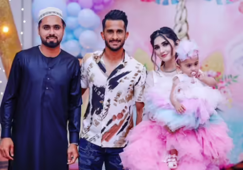 Famous Cricketers And Their Families At Hassan Ali's Daughter's Birthday