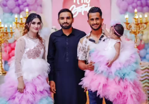 Famous Cricketers And Their Families At Hassan Ali's Daughter's Birthday