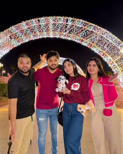 Iqra Kanwal And Areeb Pervaiz With Ducky And Aroob In Global Village Dubai