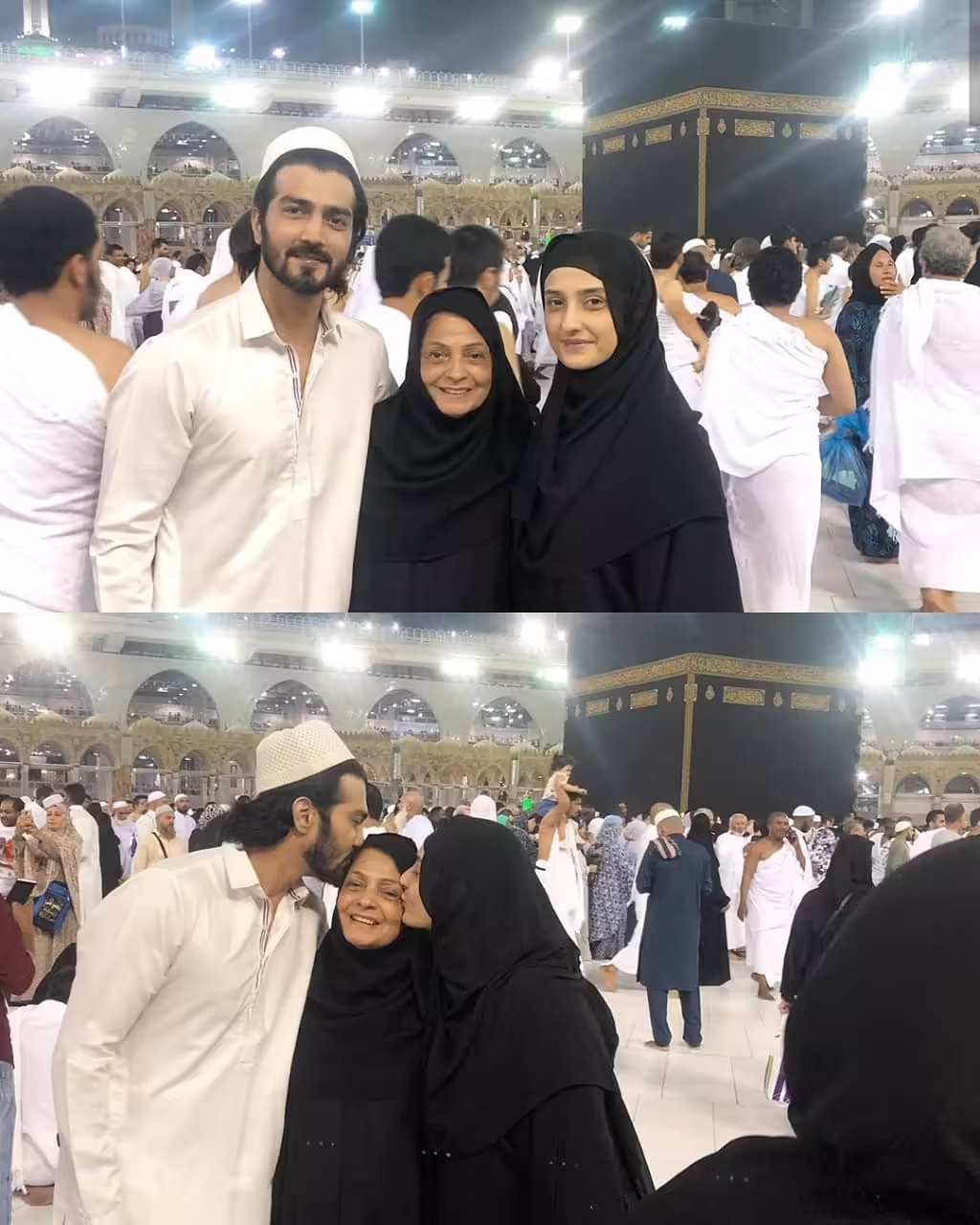 Beautiful Pictures of Actor Javed Sheikh with his Family from Umrah