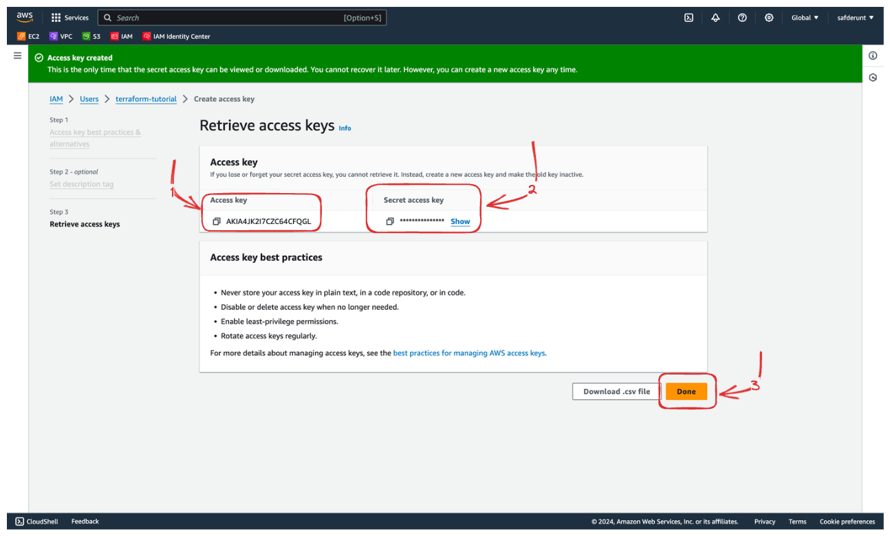 Creating a Service Account on AWS For Terraform