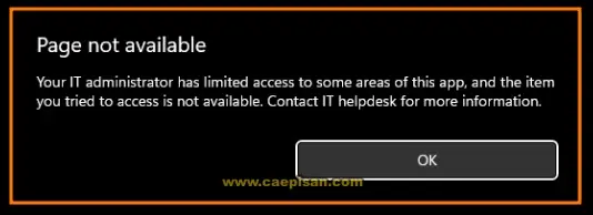 Windows security error