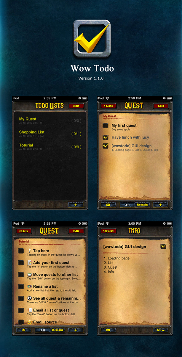 WoWTodo design