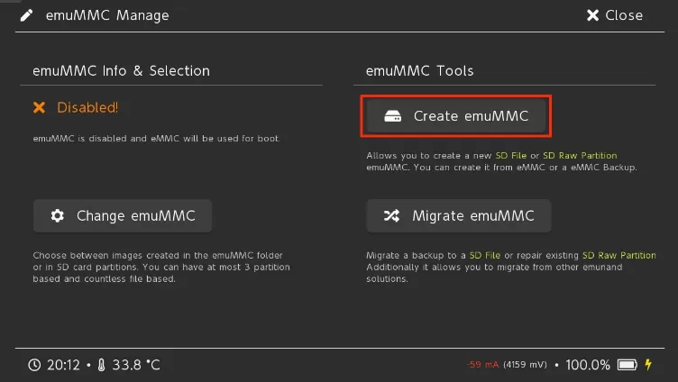 Create emuMMC