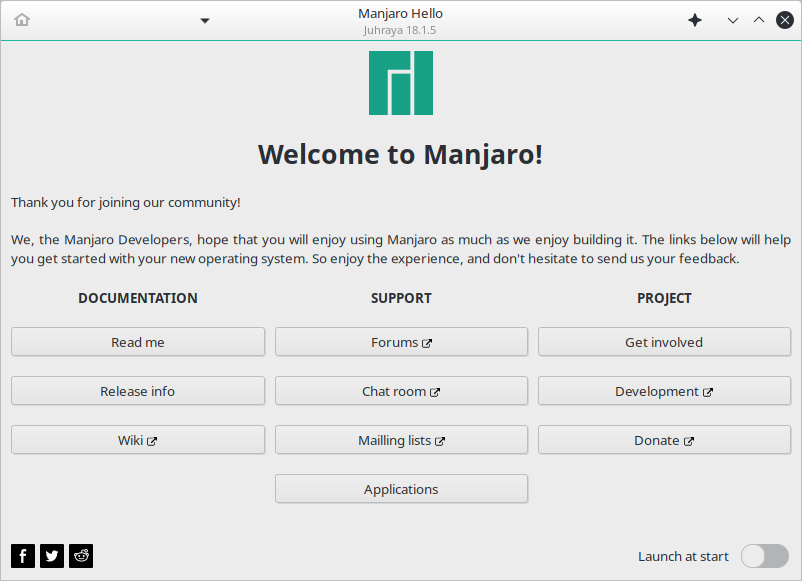Manjaro Hello