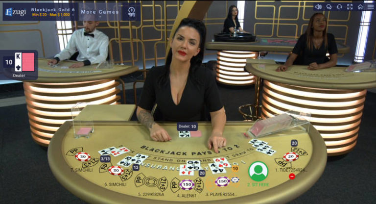 Ezugiの「Blackjack Gold 4」ライブカジノゲームを徹底解説！注目の特徴とプレイ方法