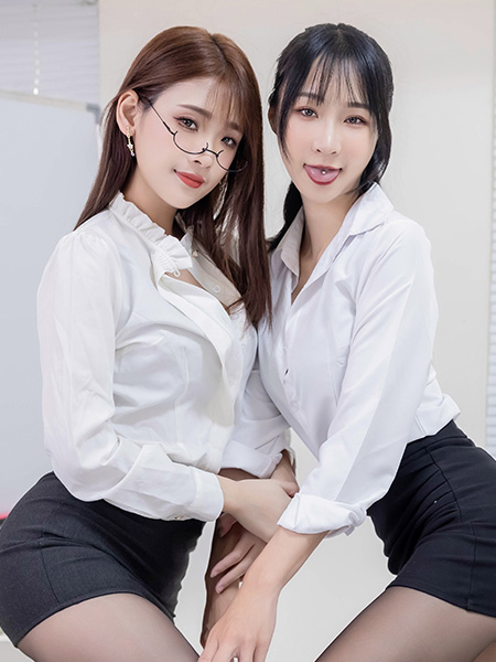 比賽限定尺度 兩女首次突破互動界限🔥🔥🔥 『射精させるエロストッキング女子社員』 讓人想射精的情色女職員Sunny×露露咪❤辦公室裡的超情色互動挑逗揉乳舔胸接吻愛撫高潮 💦💦全裸×美腳🔞隱藏版 🎬近30分鐘的豪華互動內容滿載互動原音淫叫