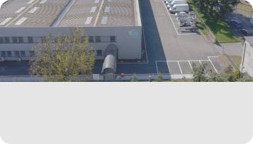 Veduta aerea del deposito logistico